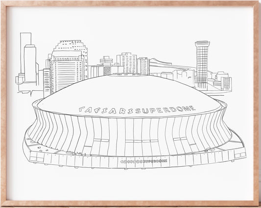 Caesars Superdome Stadium Print [Digital Download]