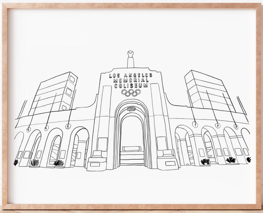 Los Angeles Memorial Coliseum Stadium Print [Digital Download]