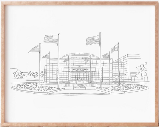 George Bush Library and Museum Print [Digital Download]