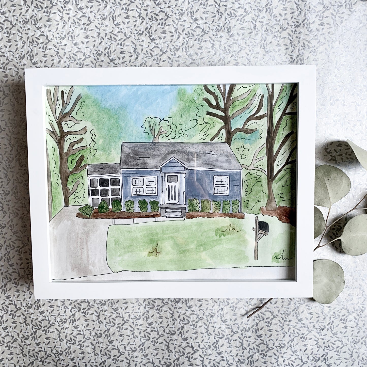 Custom Watercolor House Painting