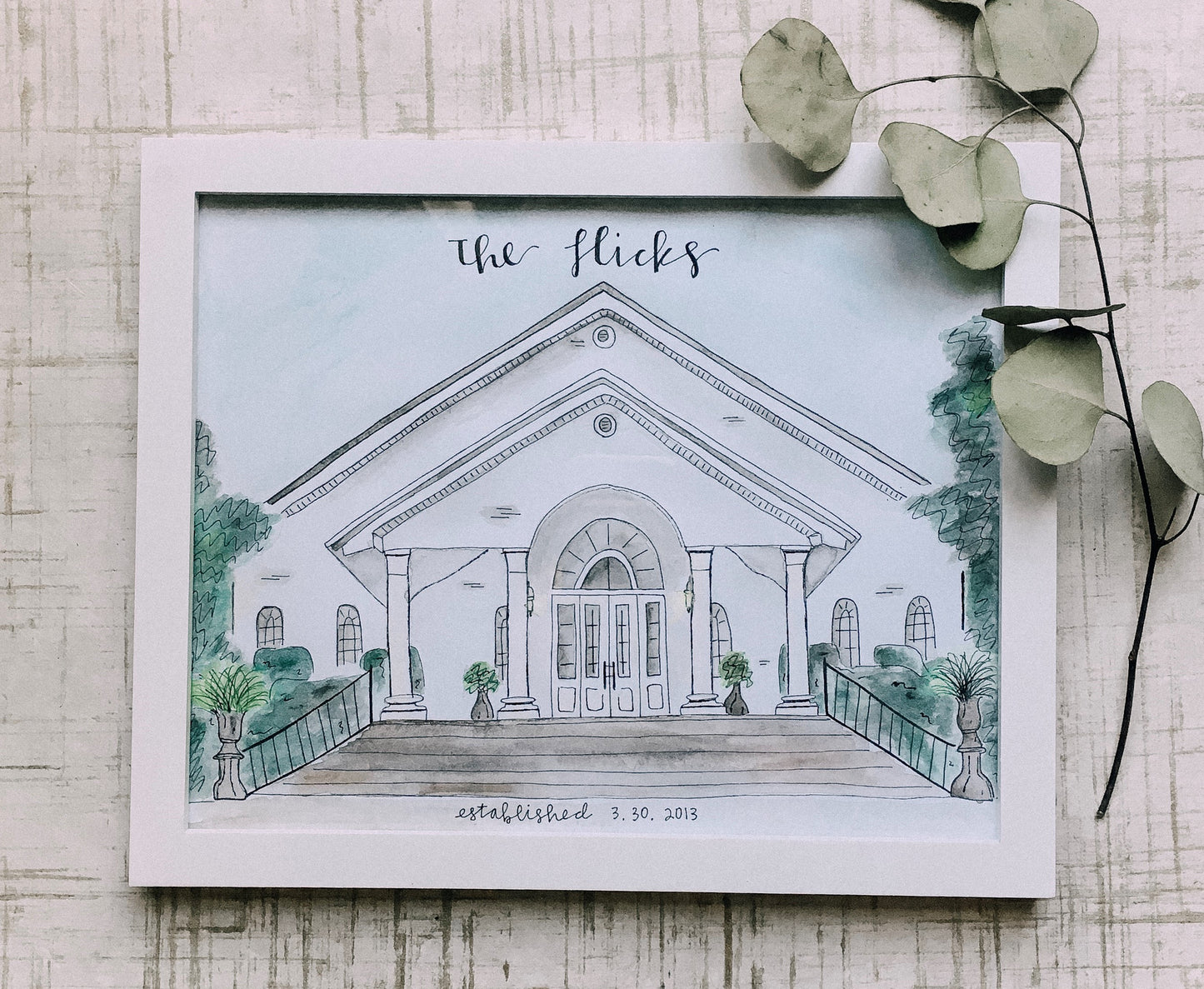 Custom Watercolor Venue Painting